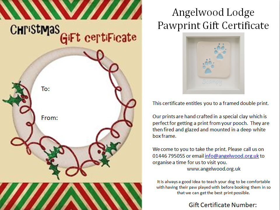 gift certificate prints